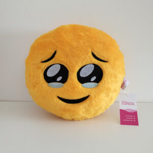 Almofada Emoji Emocionado de Pelúcia Bordada 30cm
